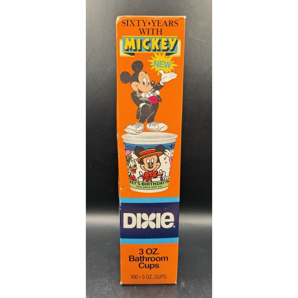 Mickey Mouse 60th Anniversary 100 Pack Dixie 3oz Bathroom Cups New Sealed
